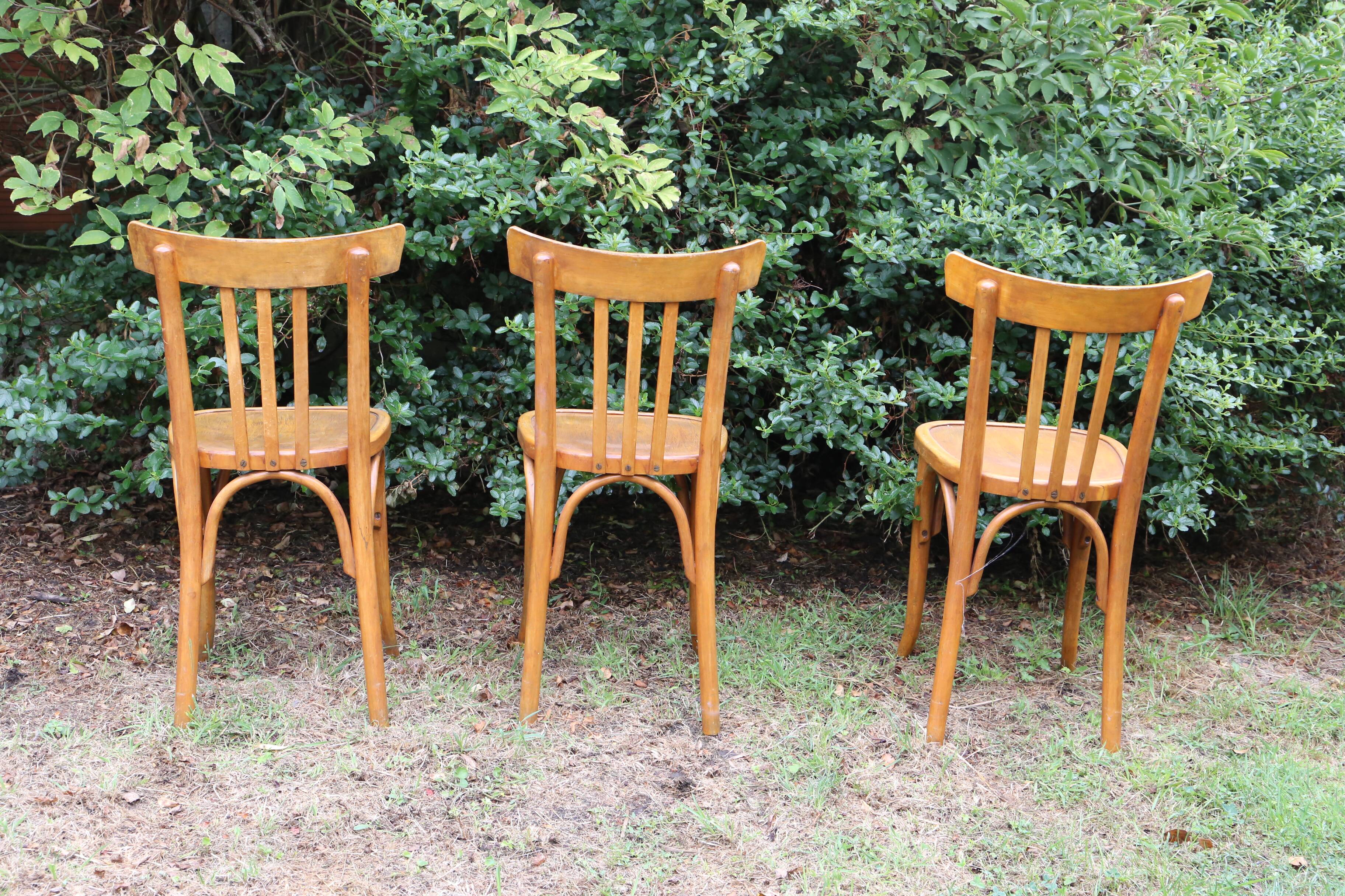 Lot of 6 Mahieu bistro chairs, numbered