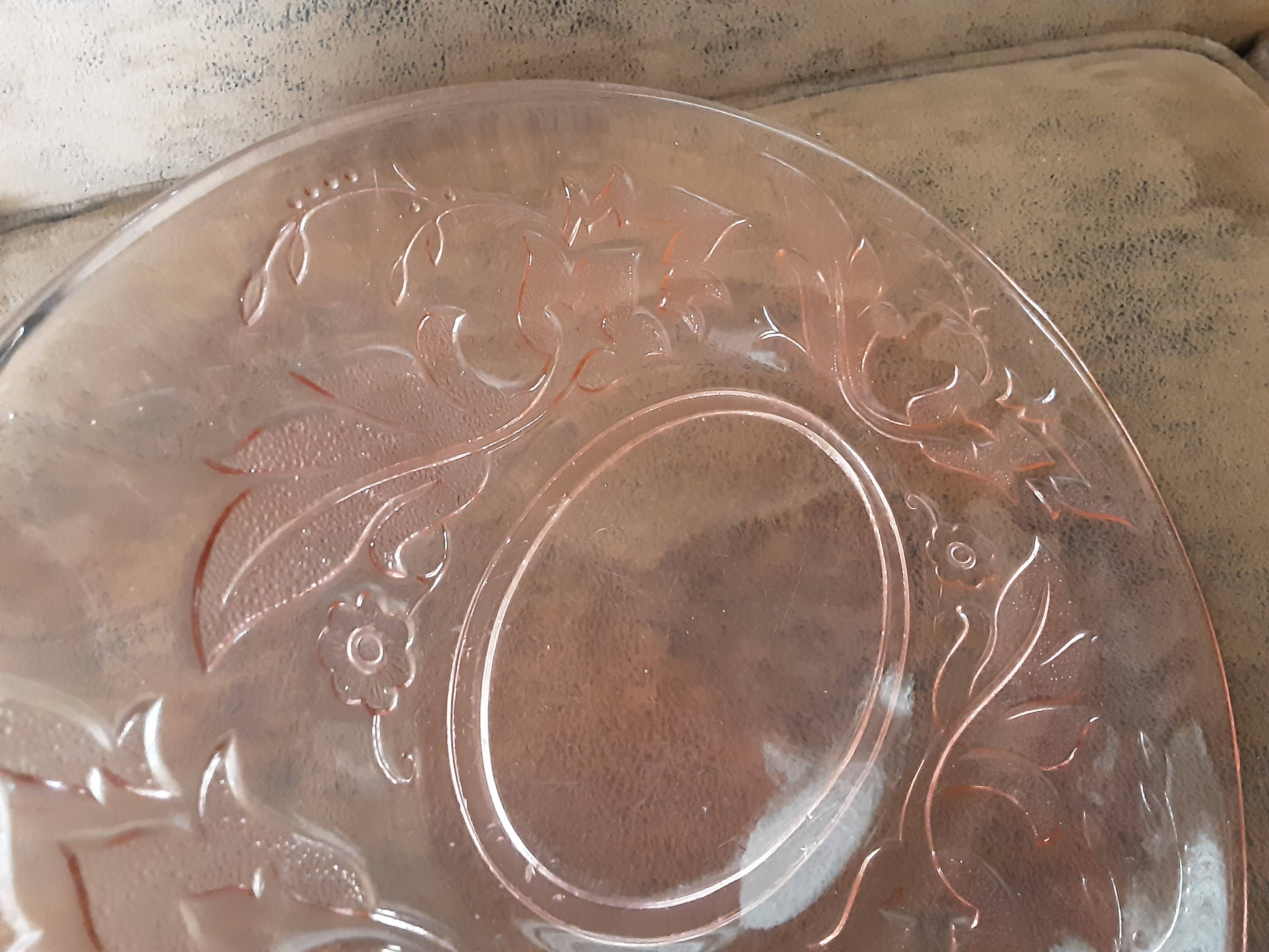 Plat verre rose original