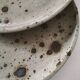 Set of two pyrite stoneware plates - natural mineral tones