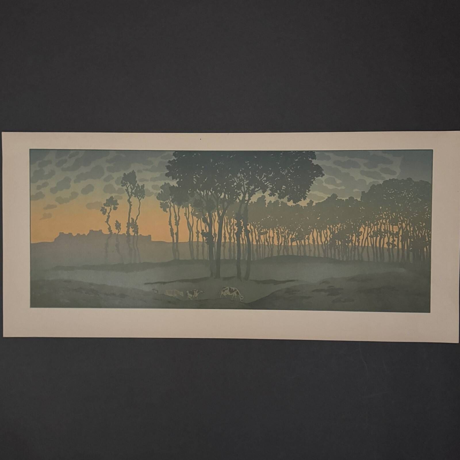 Lithograph by Henri Rivière The Fairyland of Hours - Dawn