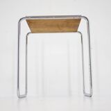 1960s tubular chrome plated side table, czechoslovakia