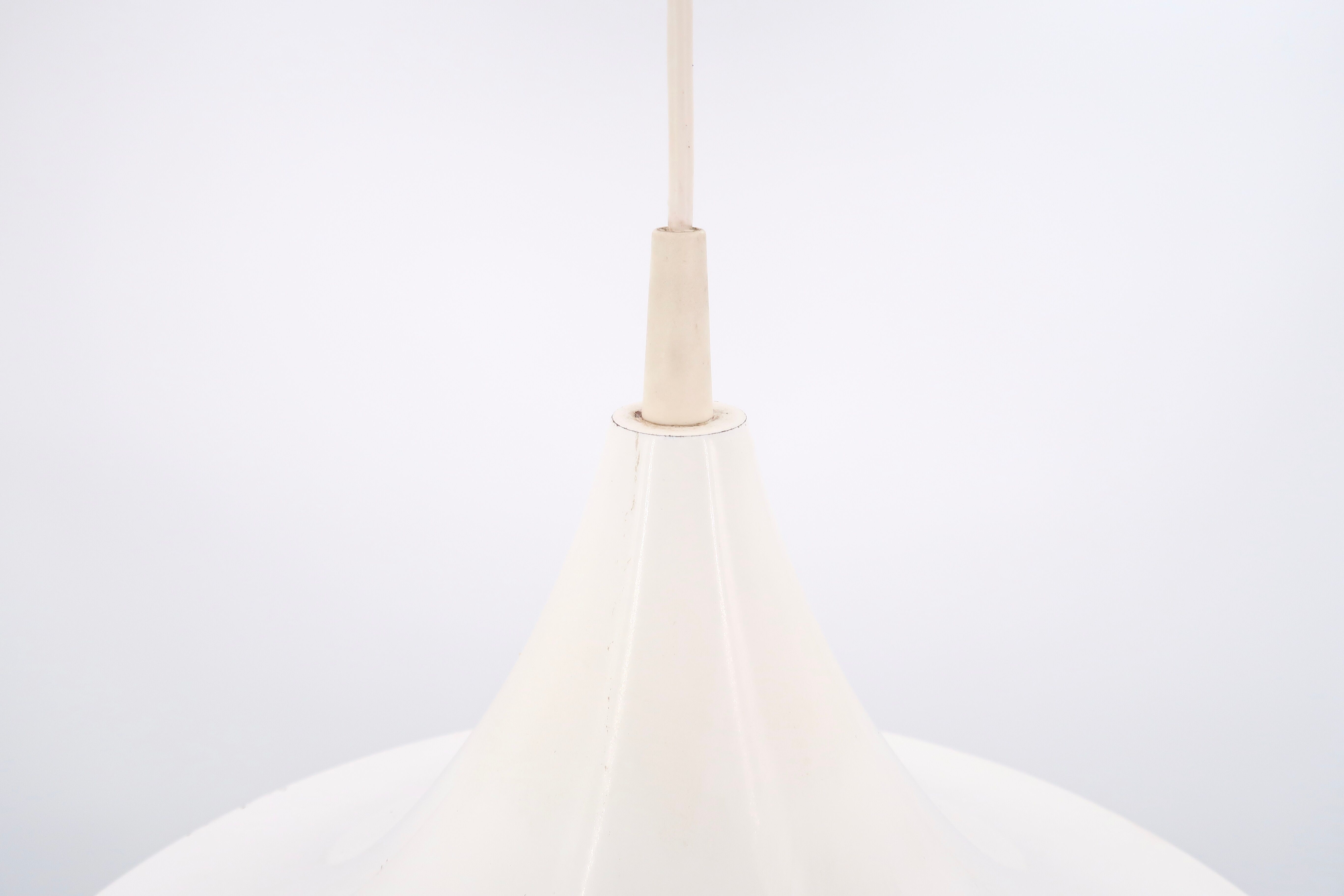 Scandinavian white trumpet pendant, 70s