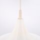 Scandinavian white trumpet pendant, 70s