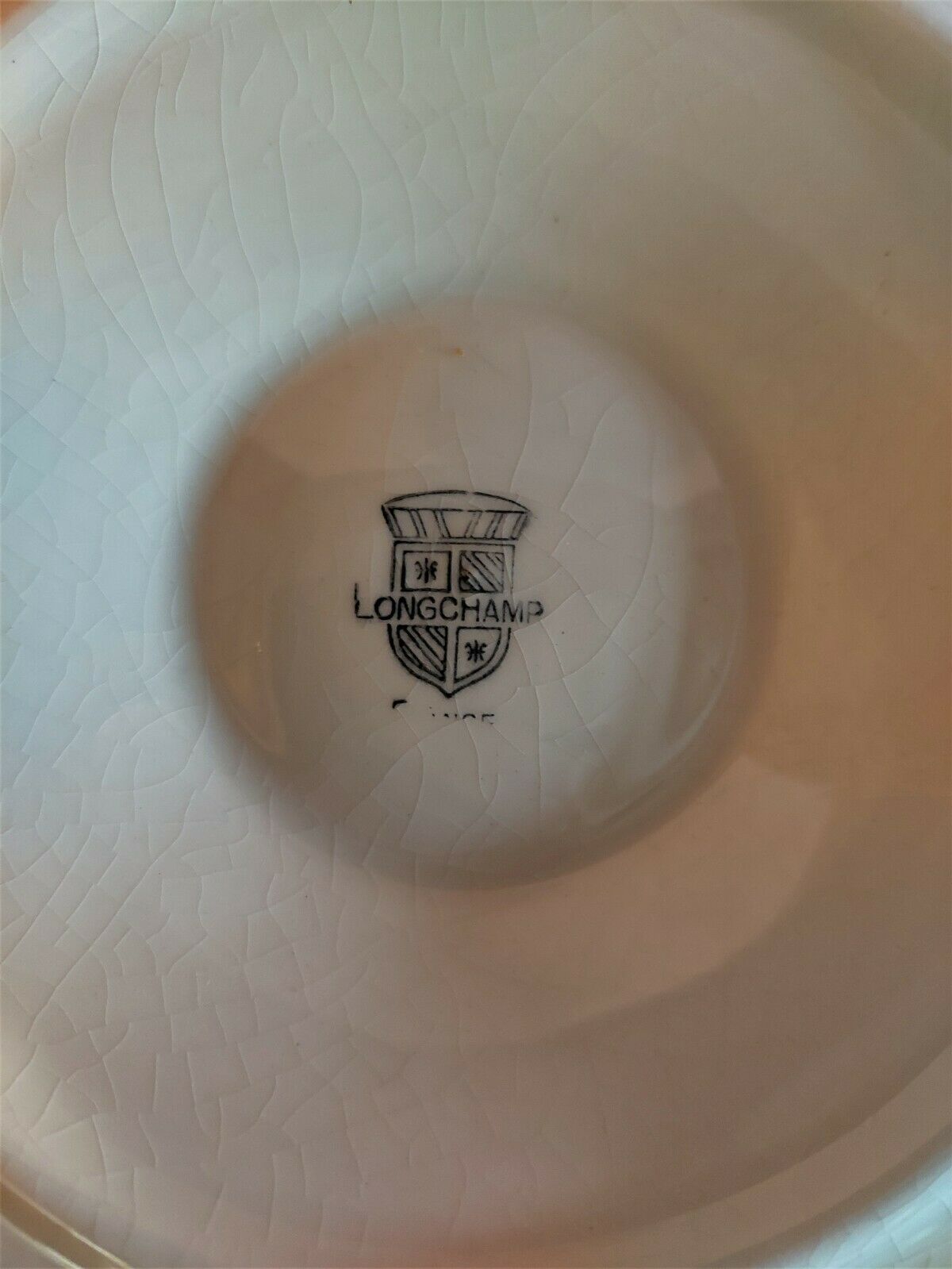 Longchamp white earthenware oyster plate
