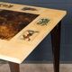 Ensemble de salle à manger italienne des années 20/ table de jeux avec motif de cartes à jouer par Aldo Tura