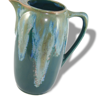 Denbac stoneware blue pitcher