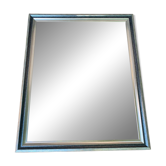 Miroir mural rectangulaire à bord biseauté avec cadre patiné 64x79cm années