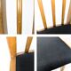 Chaise vintage Mid-Century à barreaux en bois massif avec assise à ressorts