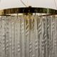 Murano Glass Rod Brass Light Pendant 1980’s