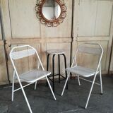 Pair of folding garden chairs