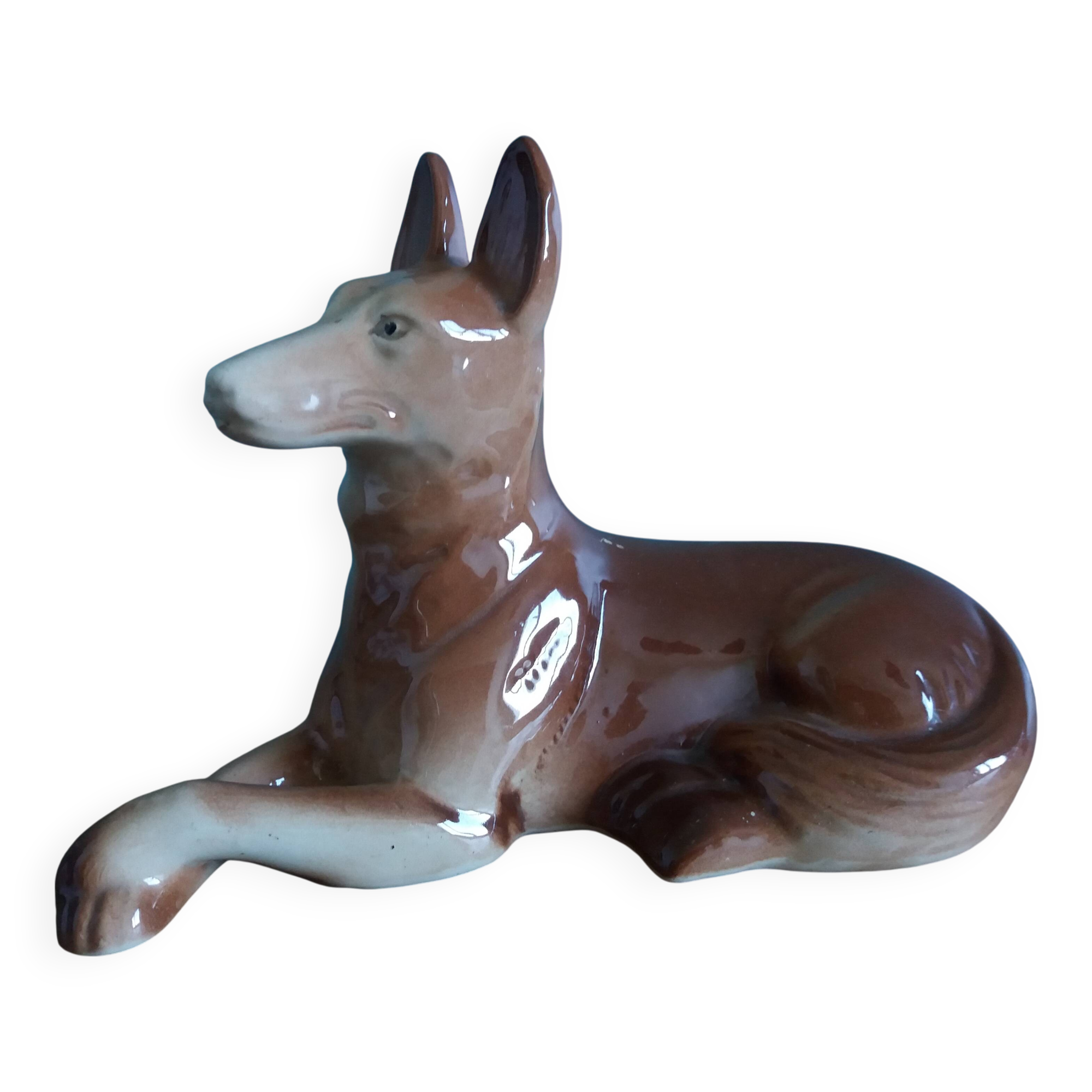 Saint Clement earthenware dog