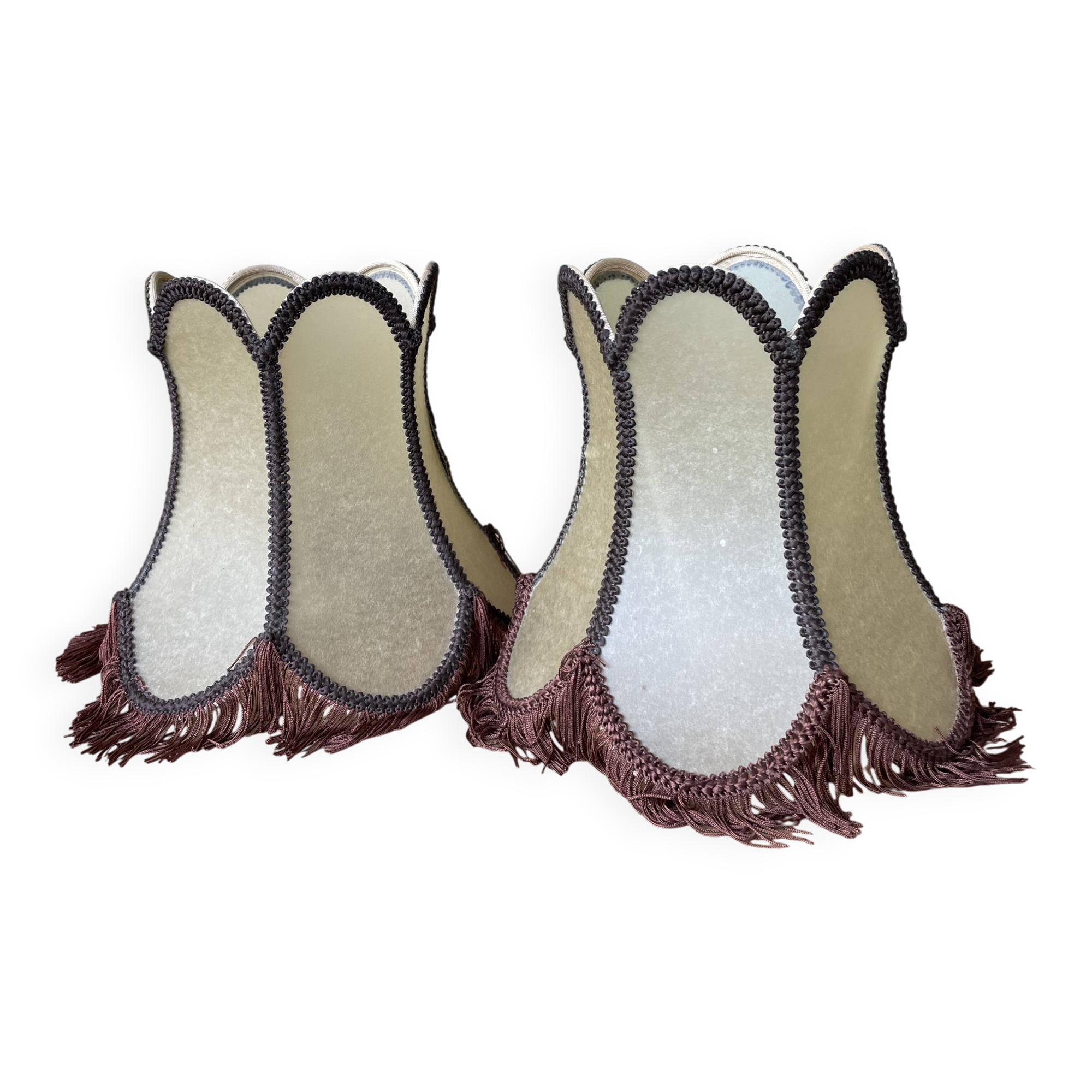 Stretched leather lampshade