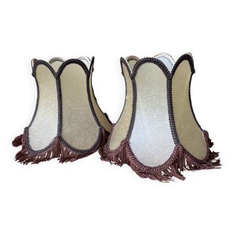 Stretched leather lampshade