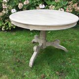 Old patinated round table