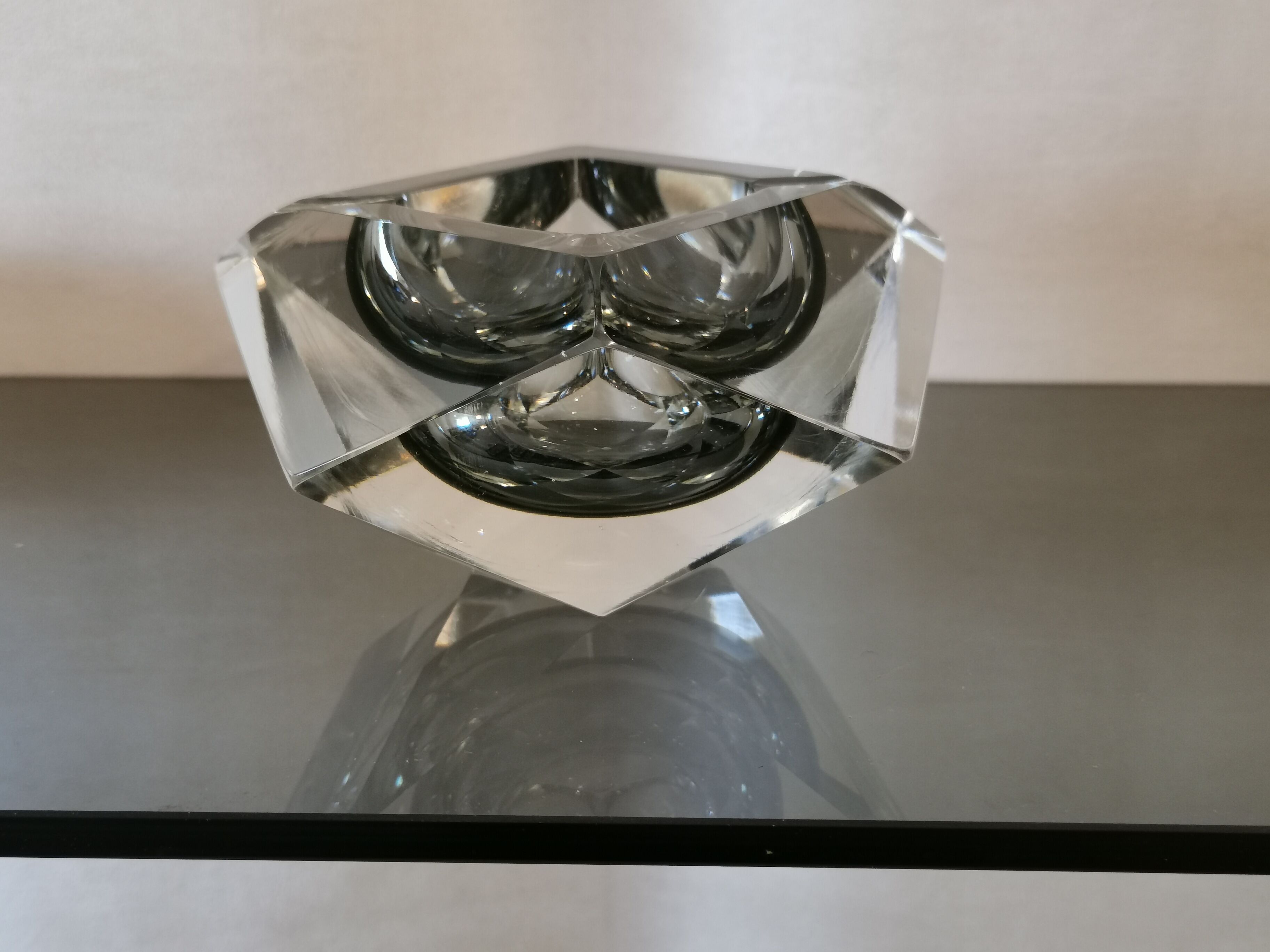 Murano glass ashtray by Flavio Poli for Seguso 60s