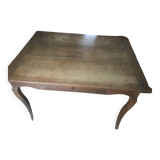 Old side table with curved legs
