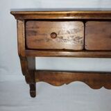 Curved wooden wall shelf storage drawers 69 cm