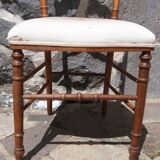 Pair of flying chairs with upholstered seat