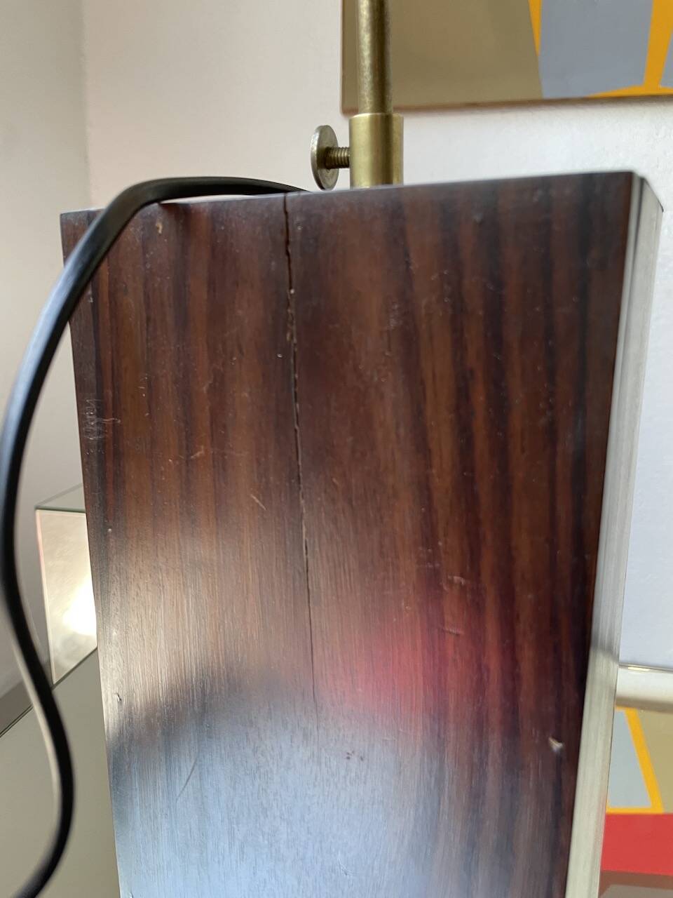 1950s wooden table lamp