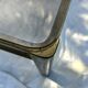 Table basse Broncz laiton verre fumé