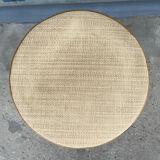 Tabouret haut en bambou osier