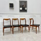 Set of 4 Scandinavian teak chairs