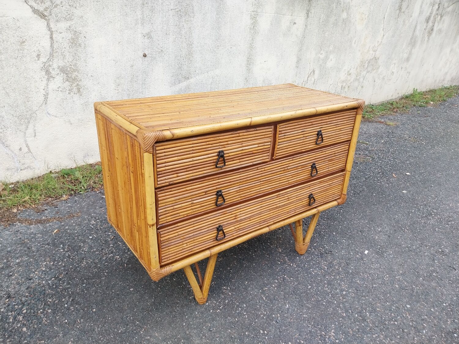 Bamboo chest of drawers