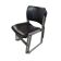 Lot of 6 black metal visitor chairs by David Rowland.