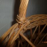 Bar rattan wicker bottle holder 1960