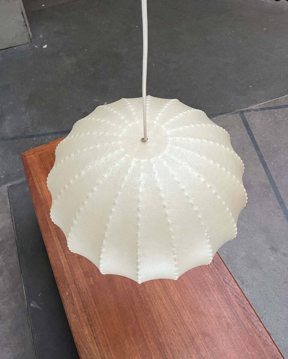 Modern mid-century Cocoon pendant lamp by Friedel Wauer for Goldkant Leuchten, Germany, 1960s.