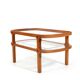 Oval Art Deco Sofa Table with Brass Dekor Denmark 1930s