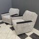 set of 2 grey relax chairs on castors 1970s