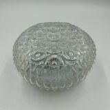 Molded glass ceiling light with relief