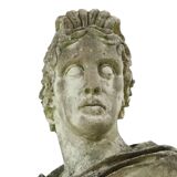 Beautiful Weathered Apollo Bust Garden Statue Cast Stone 65cm