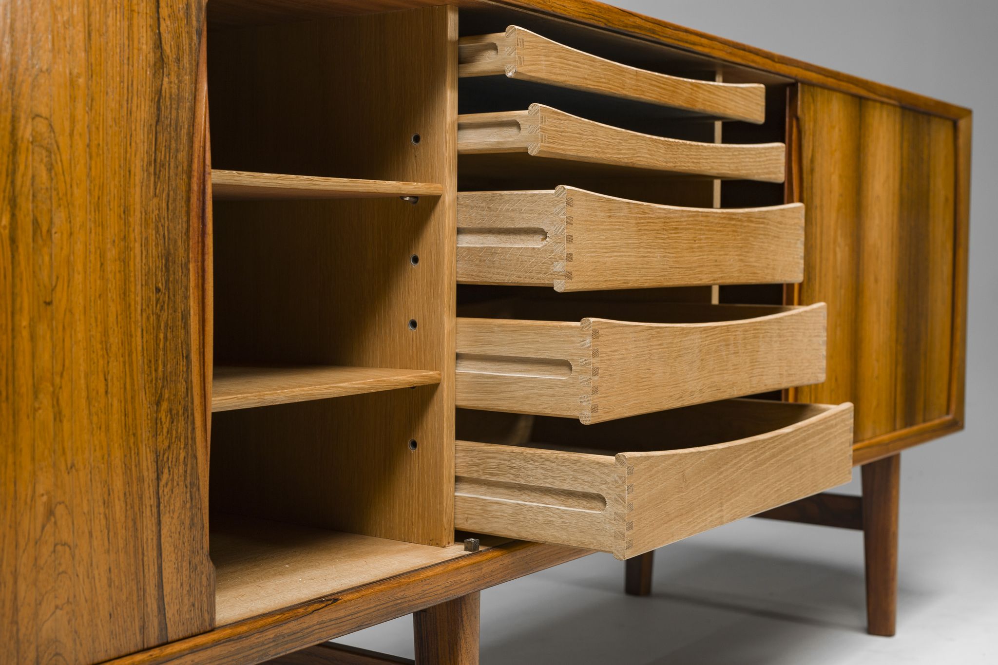 Large Rosewood Sideboard by Henning Kjaernulf for Bruno Hansen, 1950s