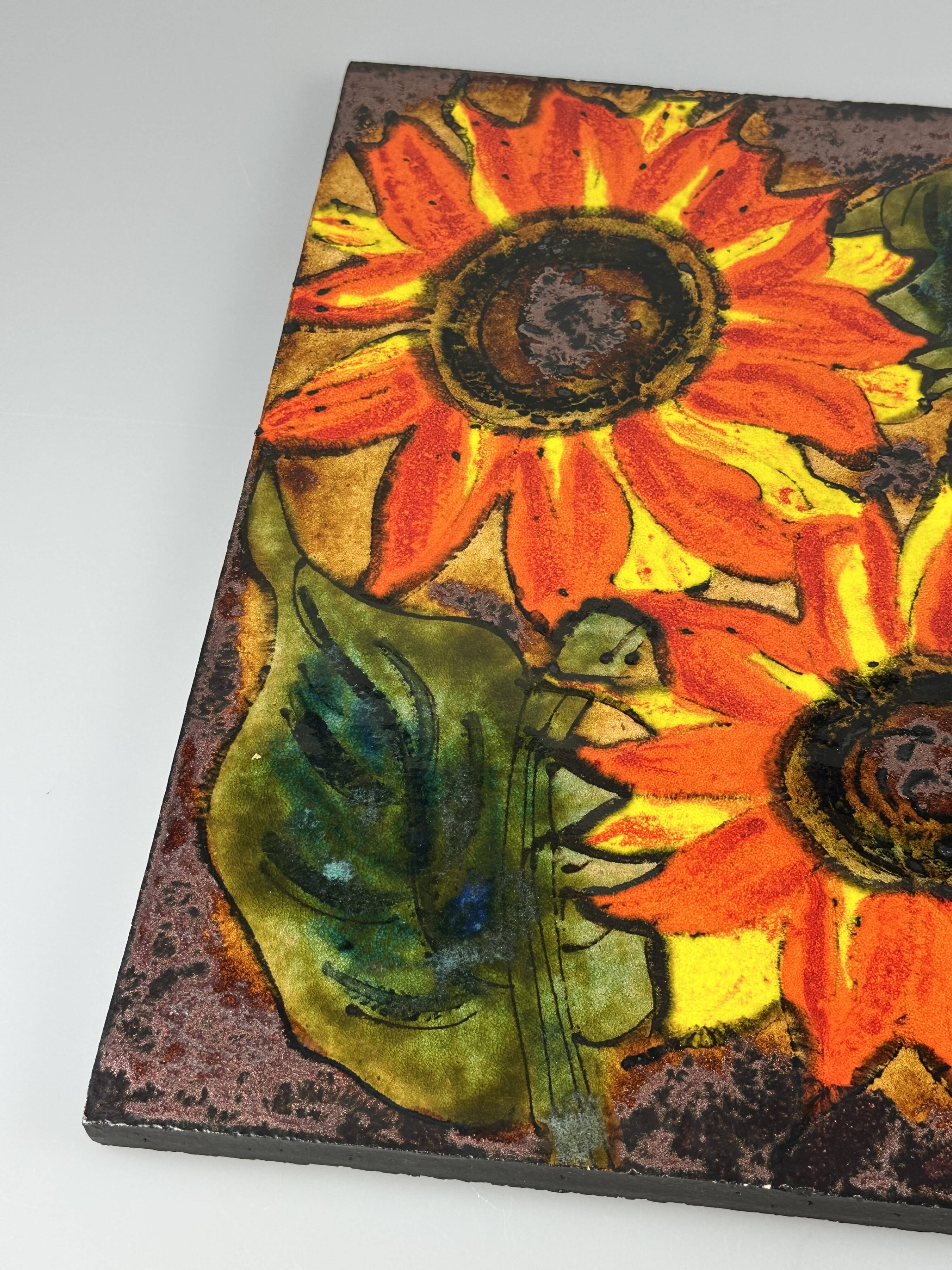 1960s/70s Wall Picture Wall Plate Ceramic Ruscha Hand-Painted Number 769