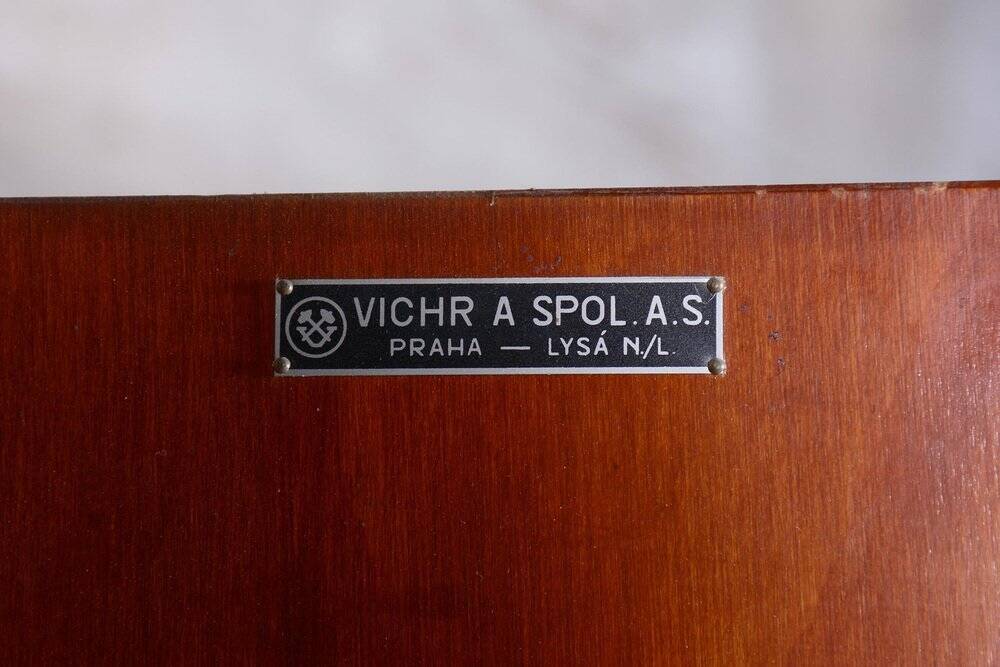 Bauhaus Walnut Wardrobe attributed to Vichr a Spol, Czechia, 1939
