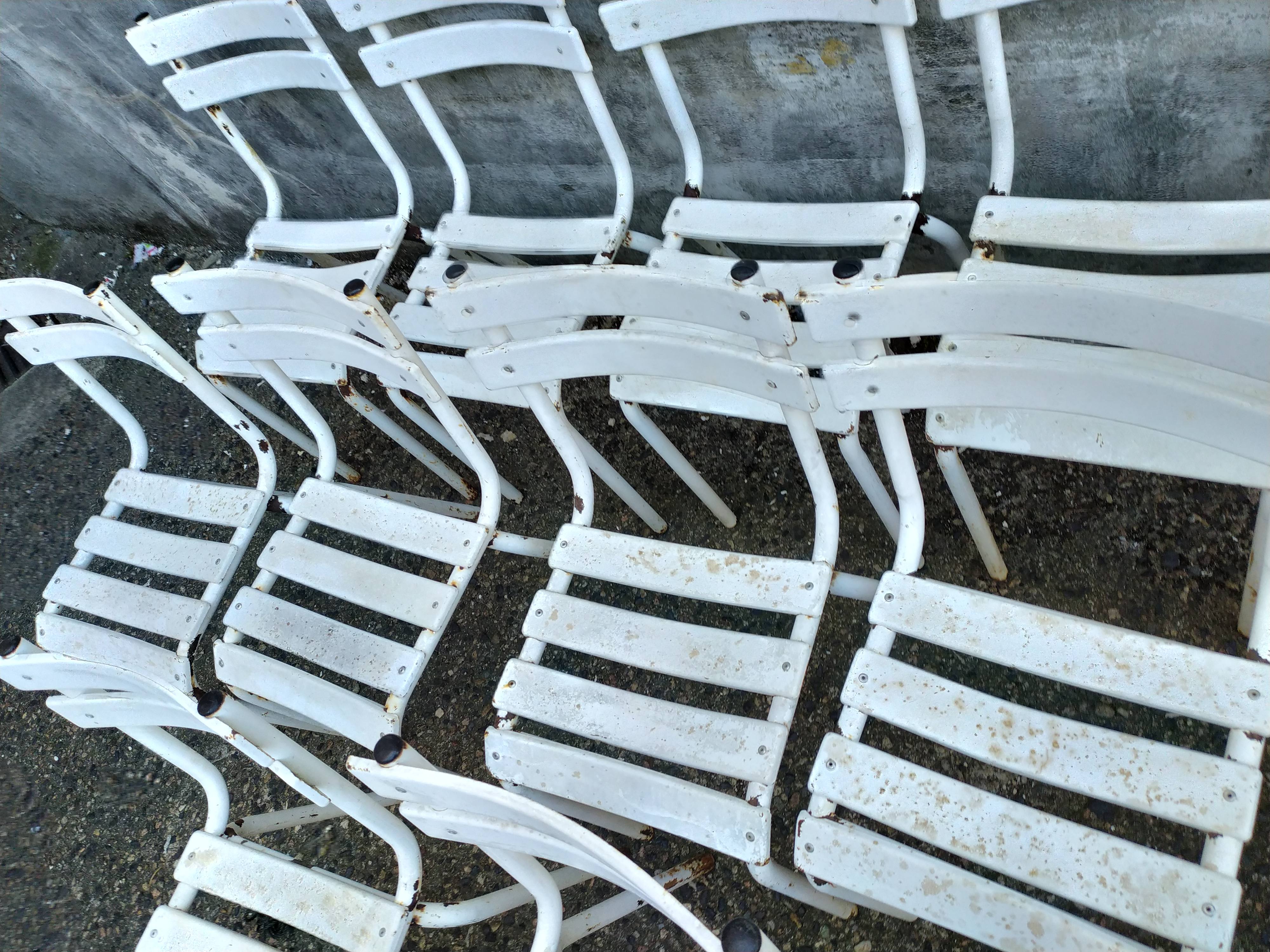 Set of chairs and tables bistro metal