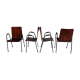 Lot de 4 chaises en teck scandinave