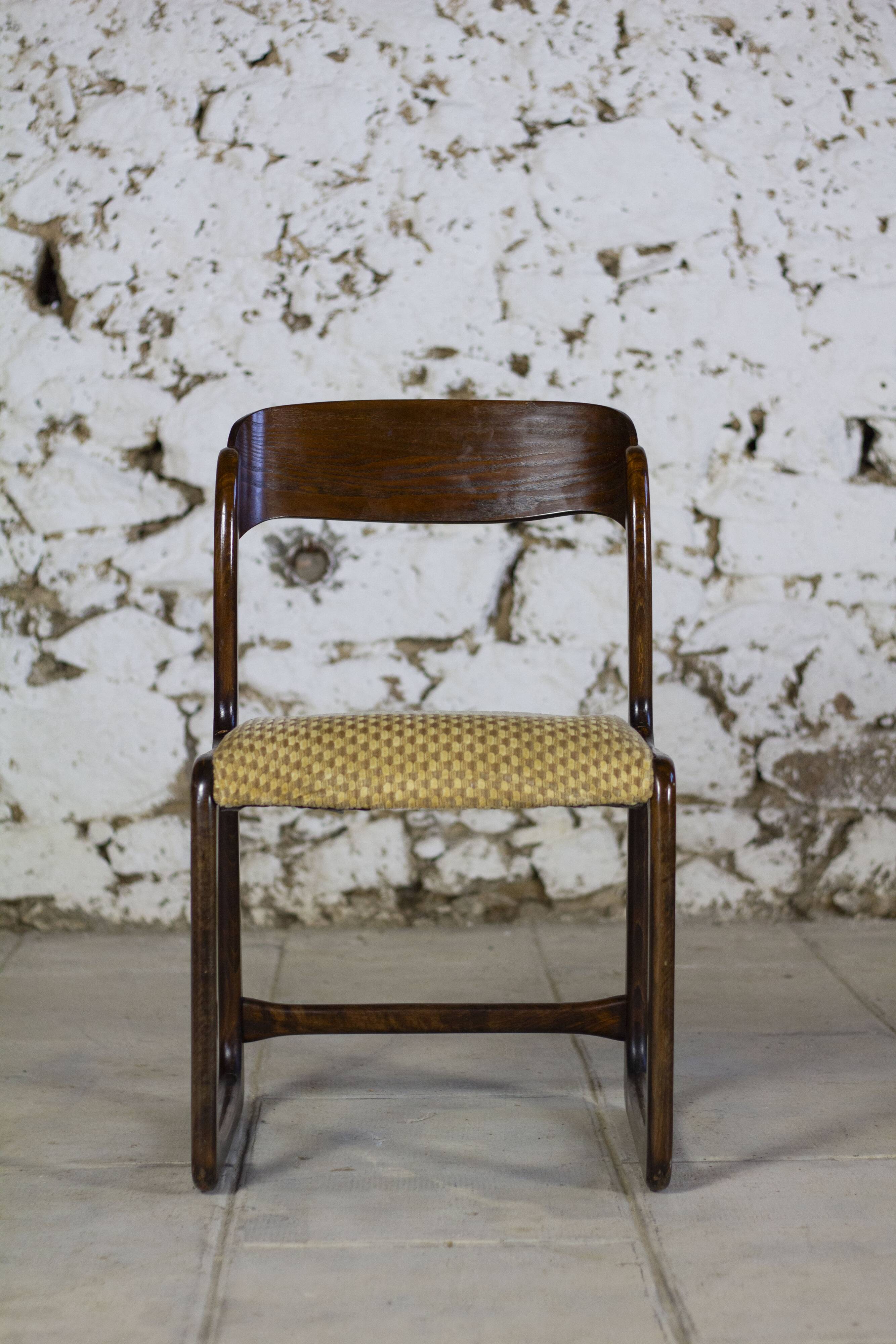 Set of 3 sleigh chairs by Baumann, 1960
