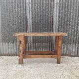 Small solid oak workbench