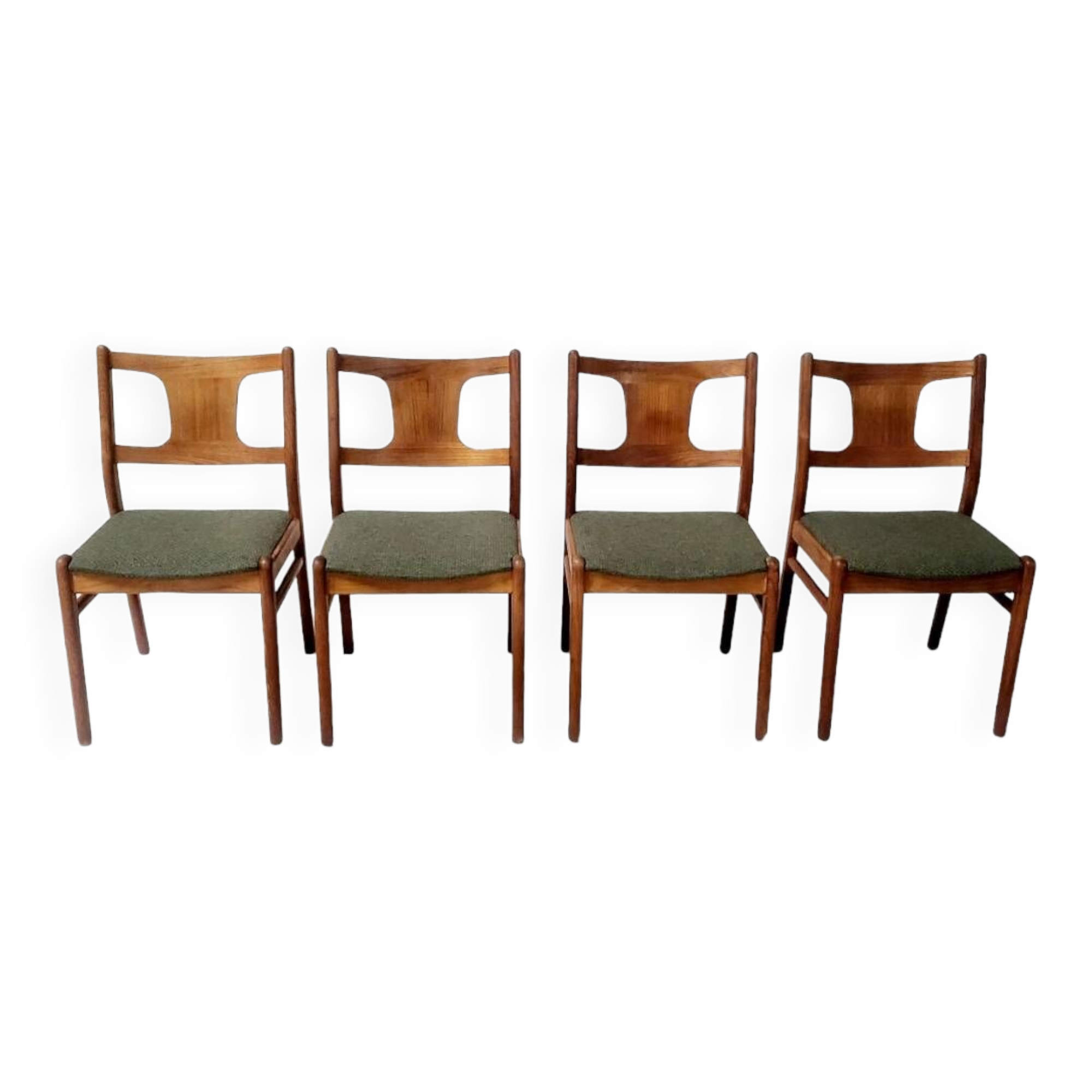 Four Danish teak chairs