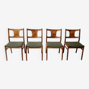 Four Danish teak chairs