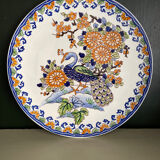 Gien plate peacock decoration