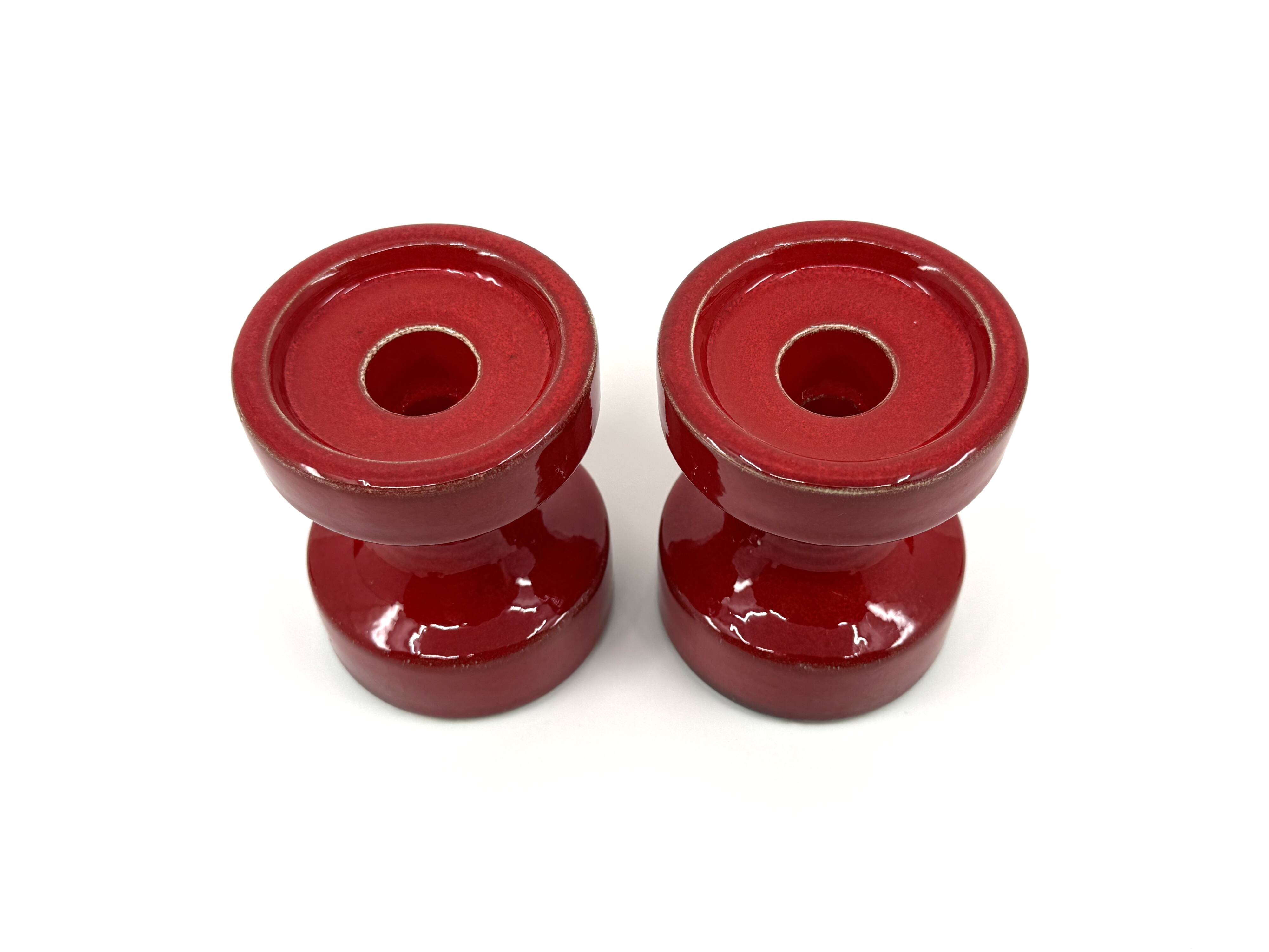 2 Steuler ceramic candle holders • Design Cari Zalloni • Circa 60-70