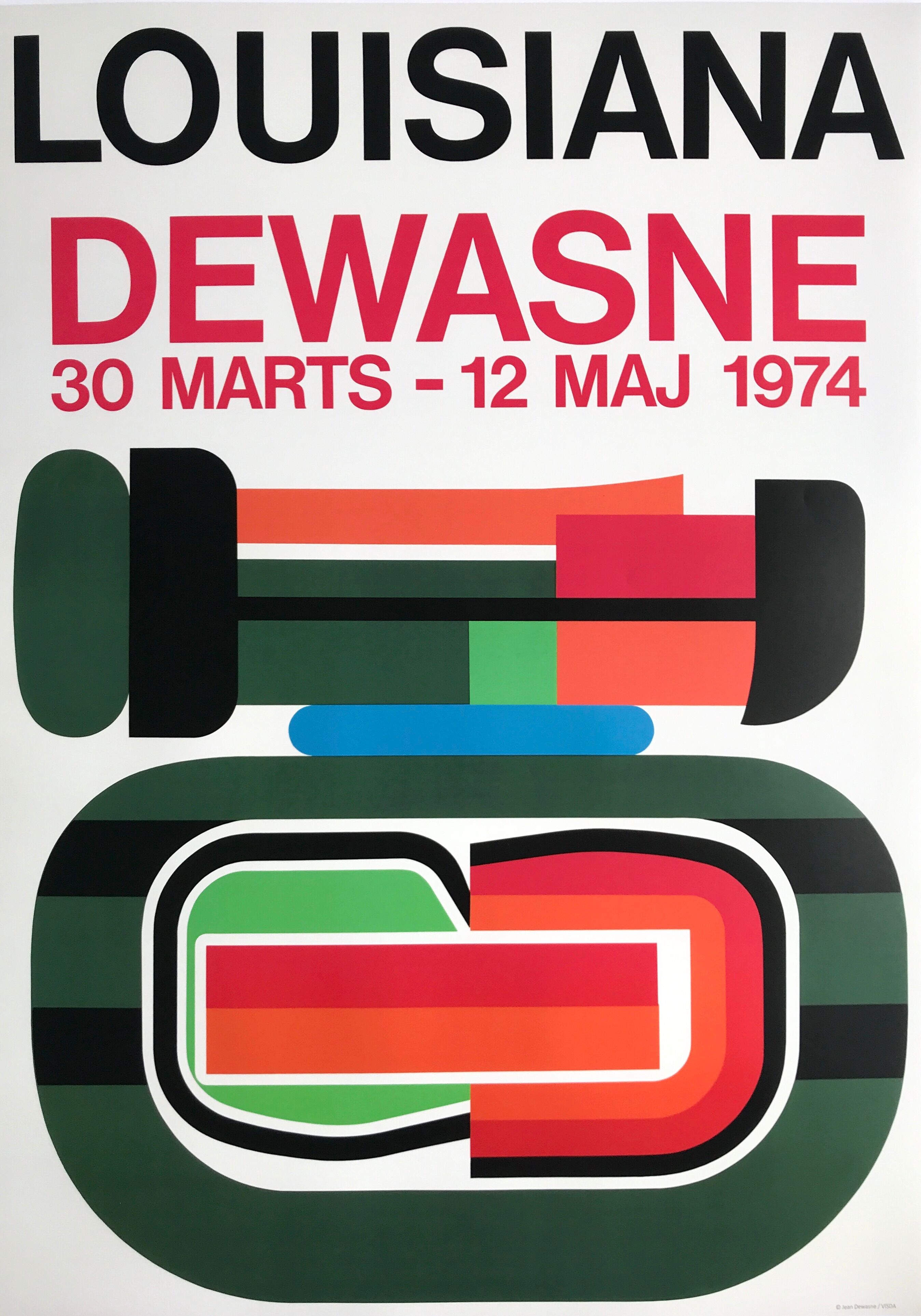Affiche originale de Jean Dewasne, Louisiana Museum, 1974