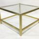 Table basse vintage en laiton