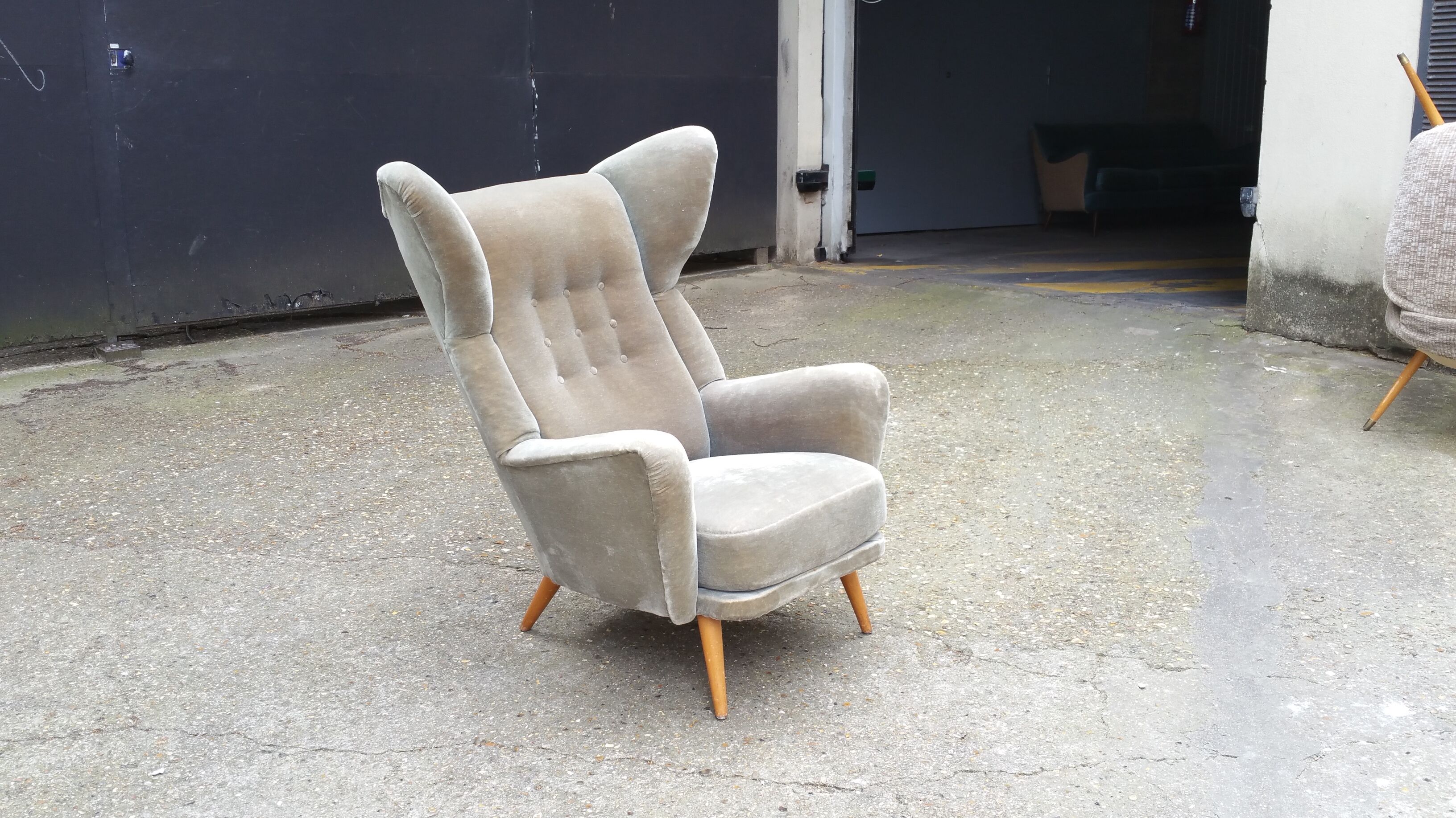 Exceptional Chair has ears Wingback chair years 50