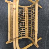 Vintage wicker paper or magazine rack