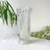 Vase vintage en verre motif géométrique